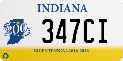 IN license plate 347CI