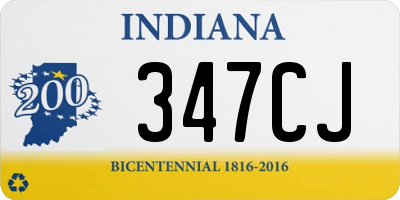 IN license plate 347CJ