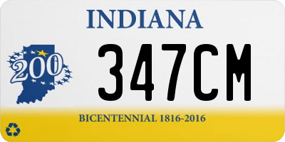 IN license plate 347CM