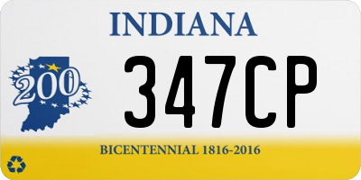 IN license plate 347CP