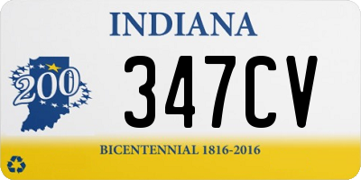 IN license plate 347CV