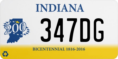 IN license plate 347DG