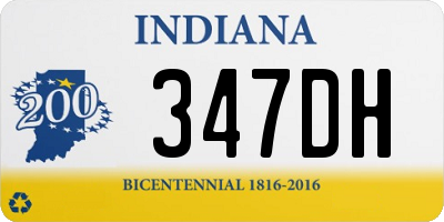 IN license plate 347DH