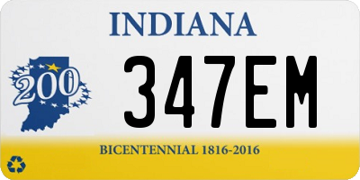 IN license plate 347EM