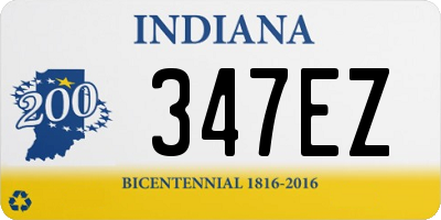 IN license plate 347EZ