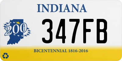 IN license plate 347FB