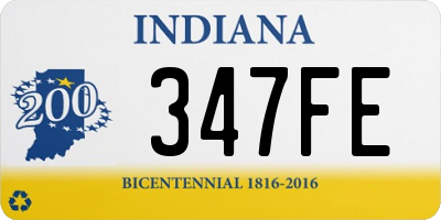 IN license plate 347FE