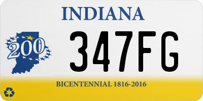 IN license plate 347FG