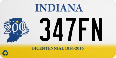 IN license plate 347FN