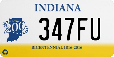 IN license plate 347FU