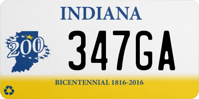 IN license plate 347GA