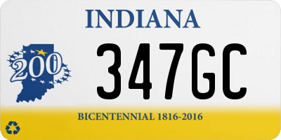 IN license plate 347GC