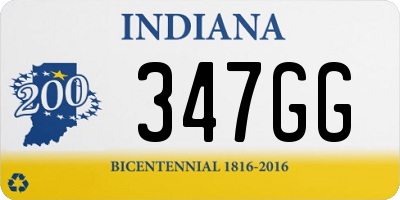 IN license plate 347GG