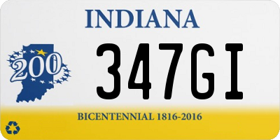 IN license plate 347GI