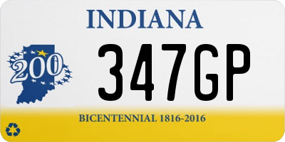 IN license plate 347GP