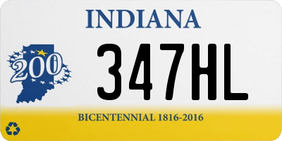 IN license plate 347HL