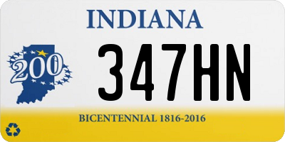 IN license plate 347HN