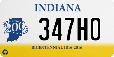 IN license plate 347HO