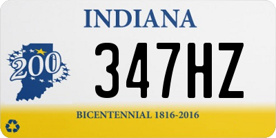 IN license plate 347HZ