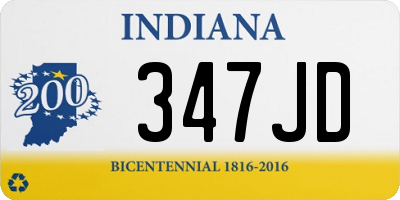 IN license plate 347JD