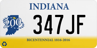 IN license plate 347JF