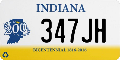 IN license plate 347JH