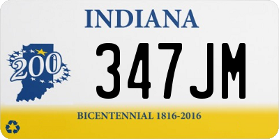 IN license plate 347JM