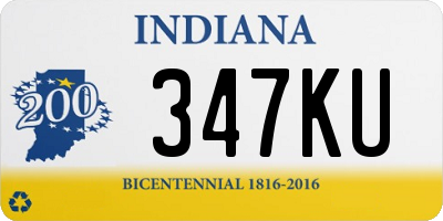 IN license plate 347KU