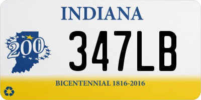 IN license plate 347LB