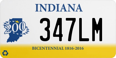 IN license plate 347LM