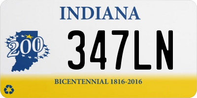 IN license plate 347LN