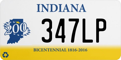 IN license plate 347LP