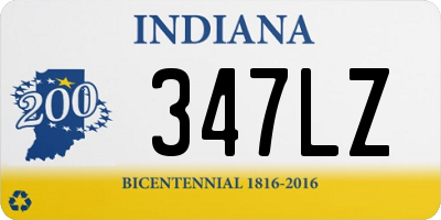 IN license plate 347LZ