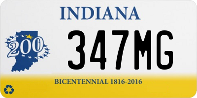 IN license plate 347MG