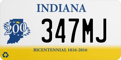 IN license plate 347MJ