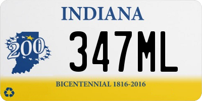 IN license plate 347ML