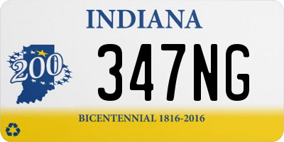 IN license plate 347NG