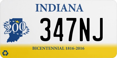 IN license plate 347NJ