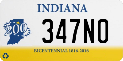 IN license plate 347NO