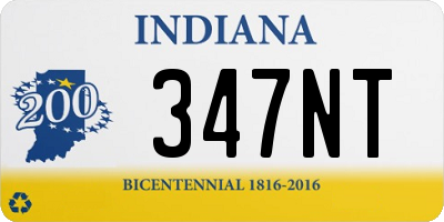 IN license plate 347NT