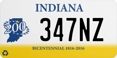 IN license plate 347NZ