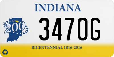 IN license plate 347OG