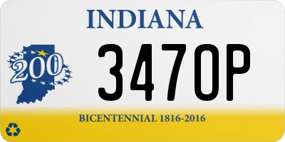 IN license plate 347OP