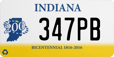 IN license plate 347PB