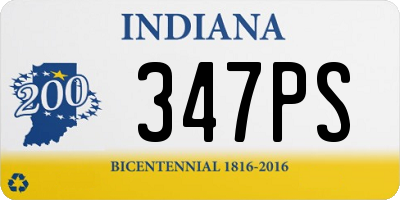 IN license plate 347PS