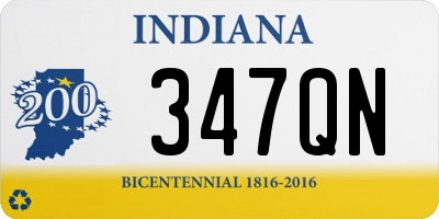 IN license plate 347QN