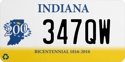 IN license plate 347QW