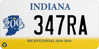 IN license plate 347RA