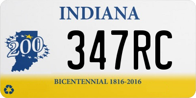 IN license plate 347RC