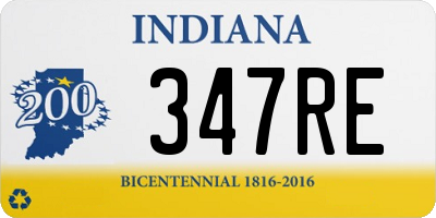 IN license plate 347RE